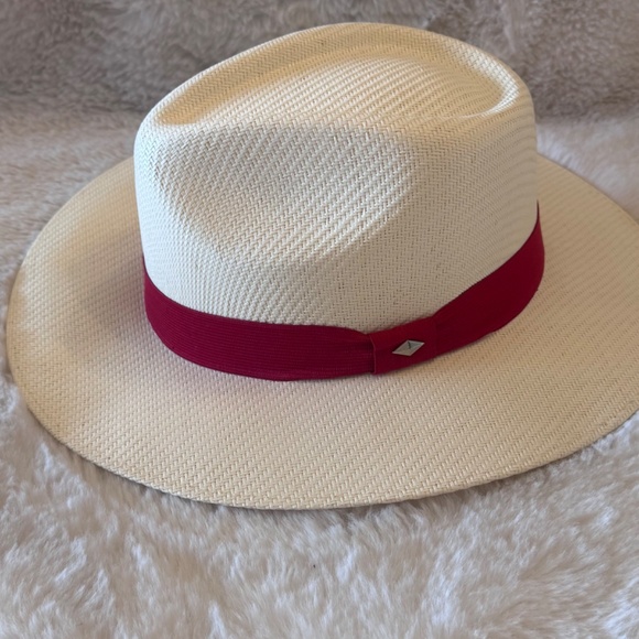 HAT Fedora / Explorer style in beige with Red head band NWOT main image 5